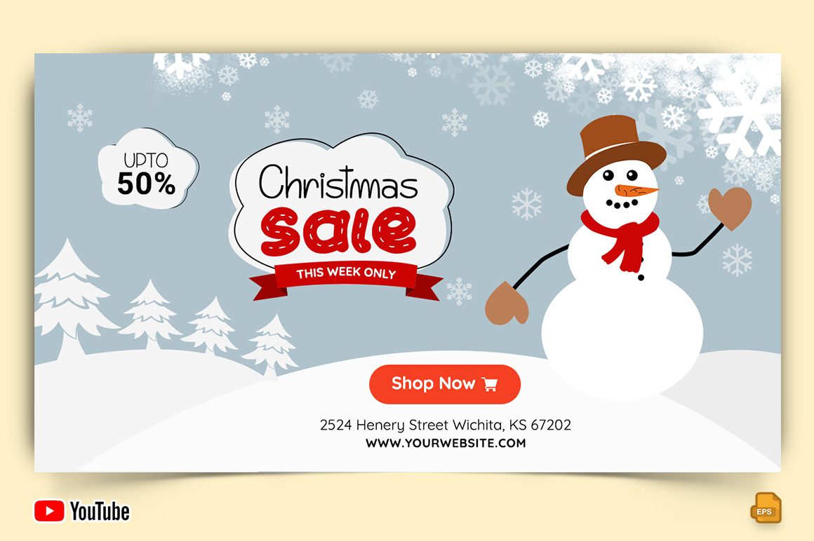 Christmas Sale YouTube Thumbnail Design -006