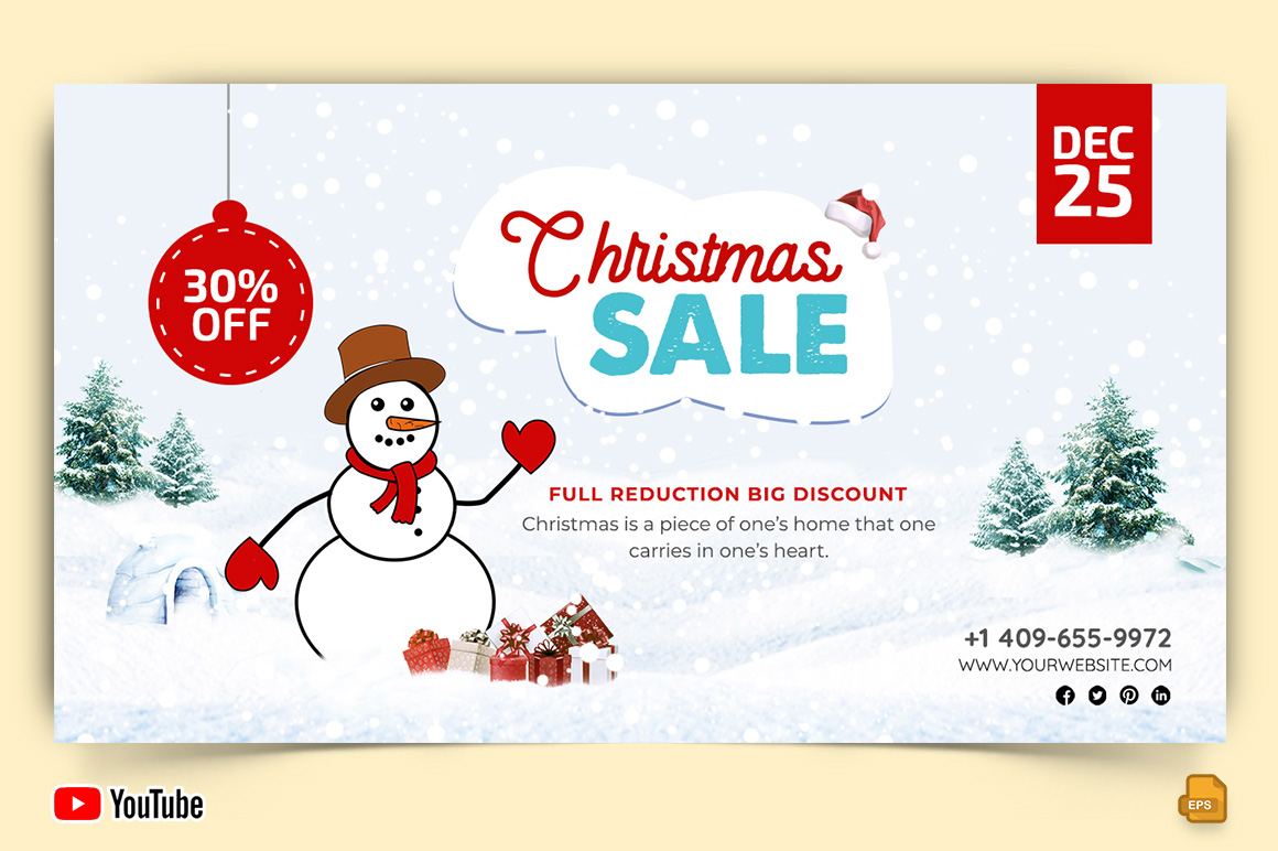 Christmas Sale YouTube Thumbnail Design -009