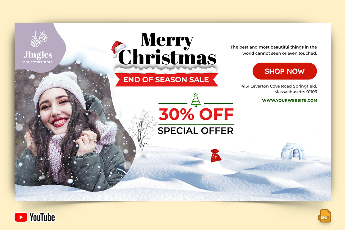 Christmas Sale YouTube Thumbnail Design -014