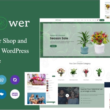 Florist Gardening WordPress Themes 293326