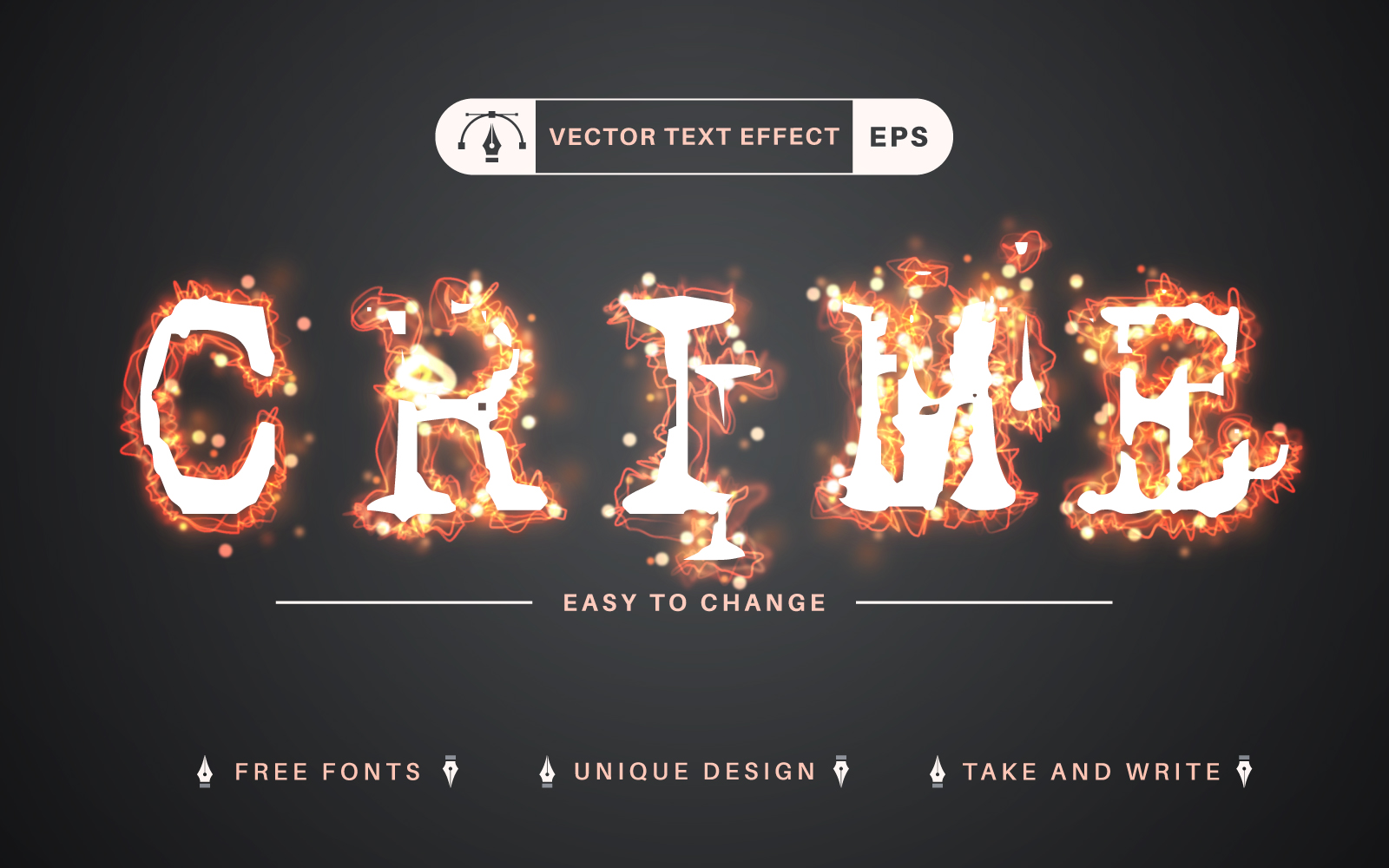 Fire - Editable Text Effect, Font Style