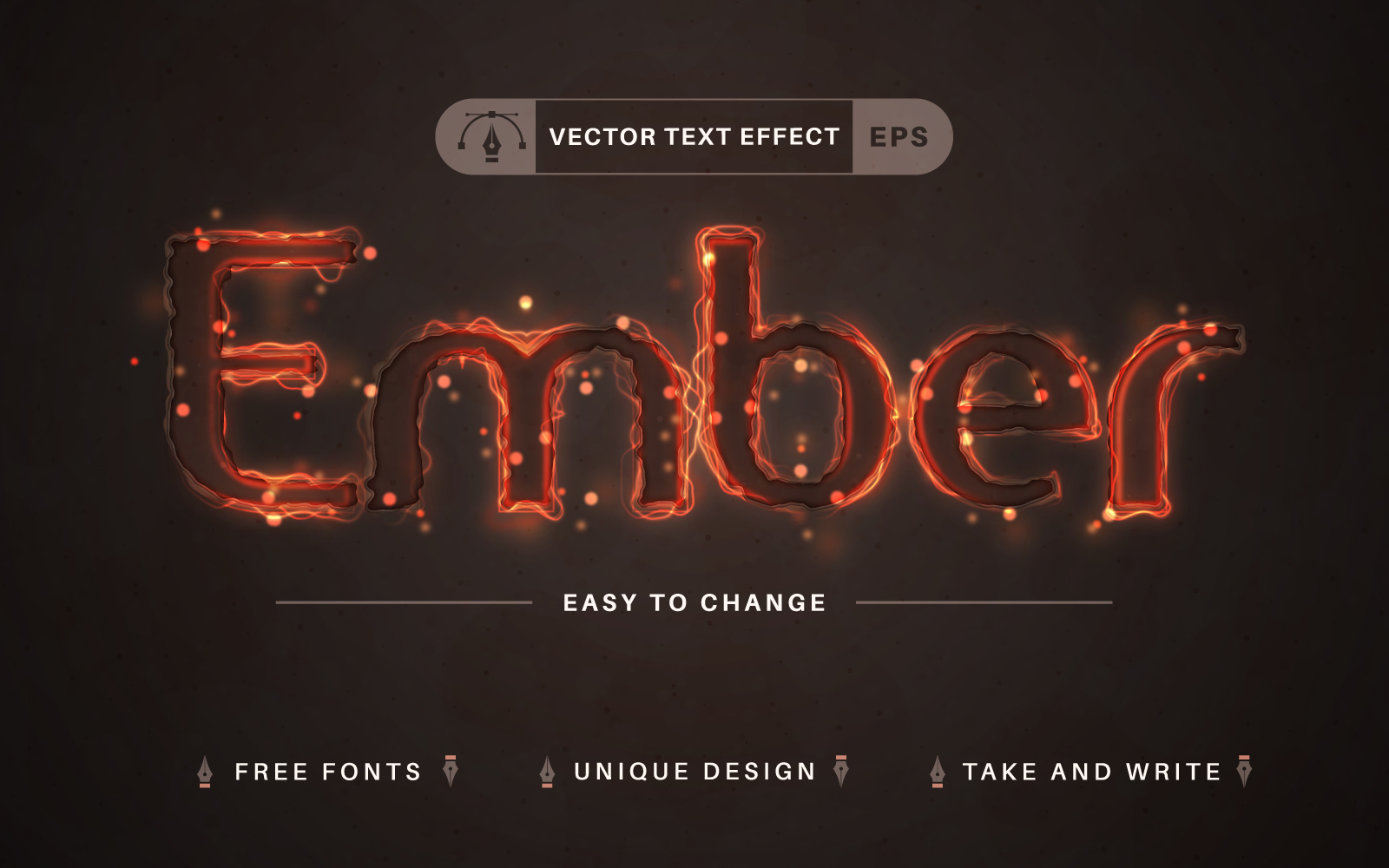Ember - Editable Text Effect, Font Style 2