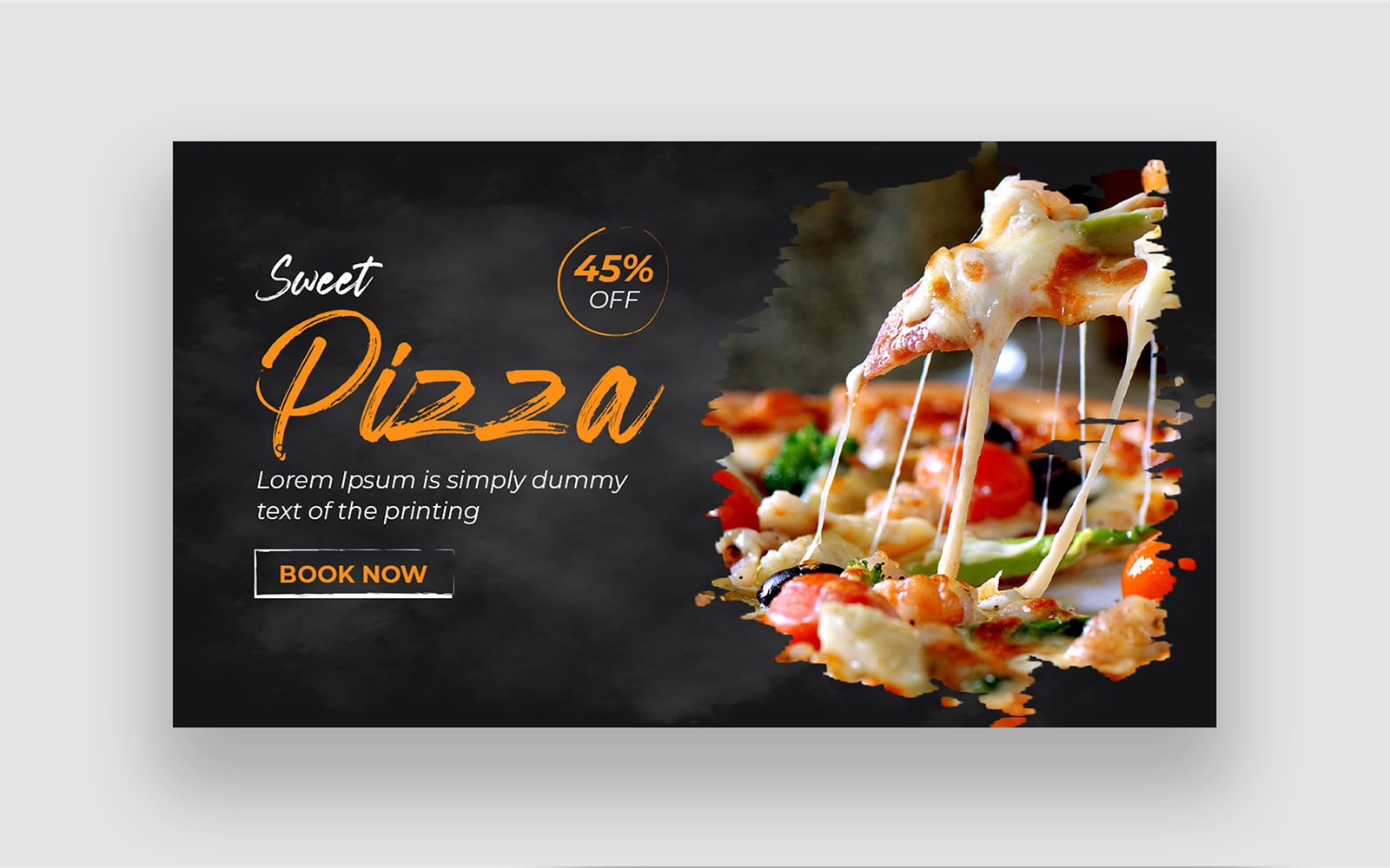 Delicious Pizza Food YouTube Thumbnail Design
