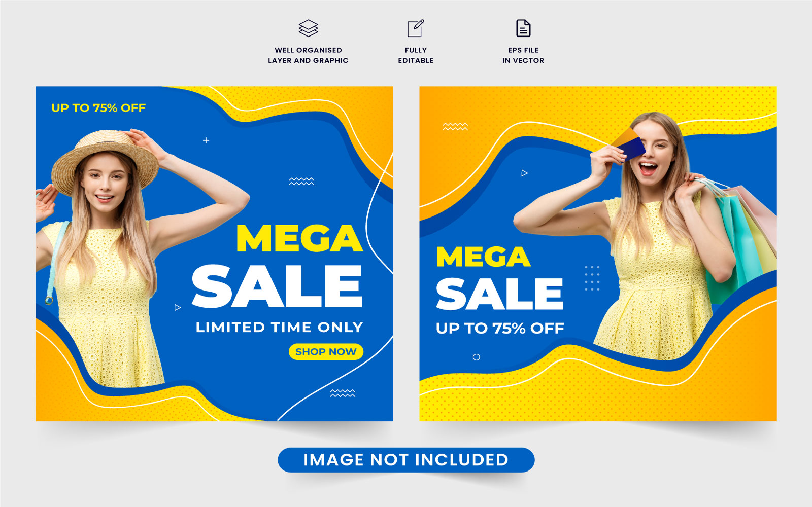 Shop promotional web banner template