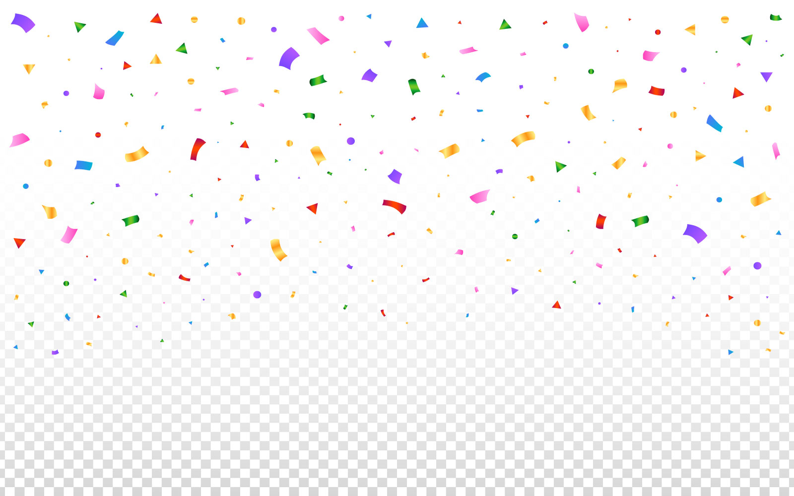 Colorful Confetti Falling Vector Element - TemplateMonster