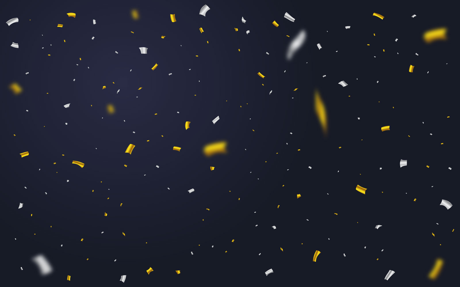 Golden and Silver Confetti Background