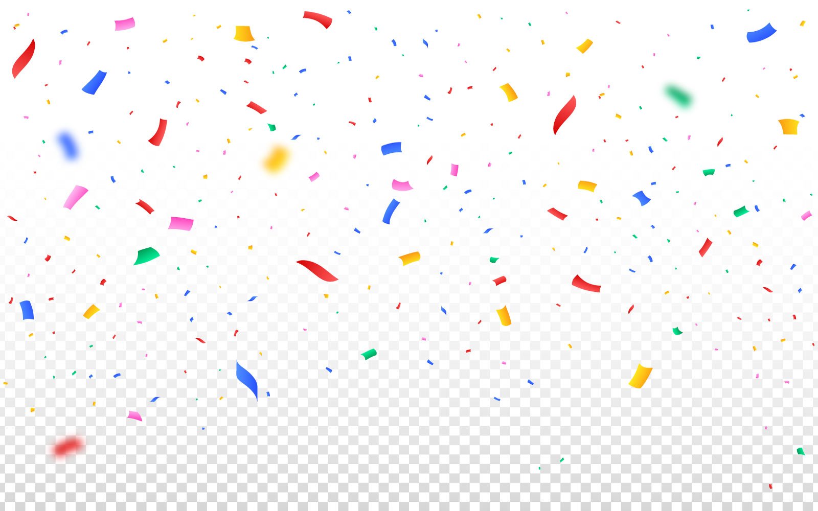 Colorful Confetti Falling Vector Element