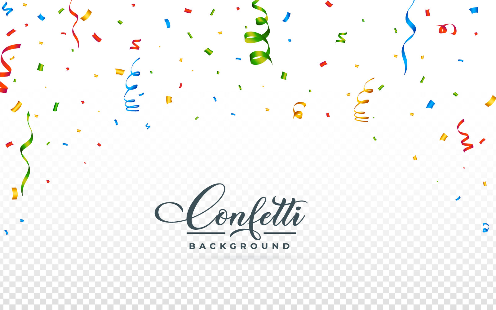 Confetti and Party Ribbon Vector