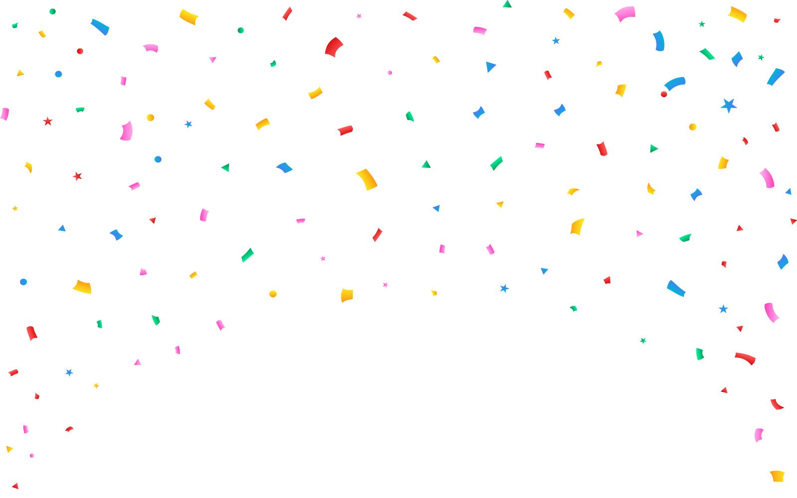 Multicolor Confetti Party Frame Vector