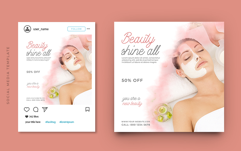 Cosmetic Promotion Social Media Post Banner Template