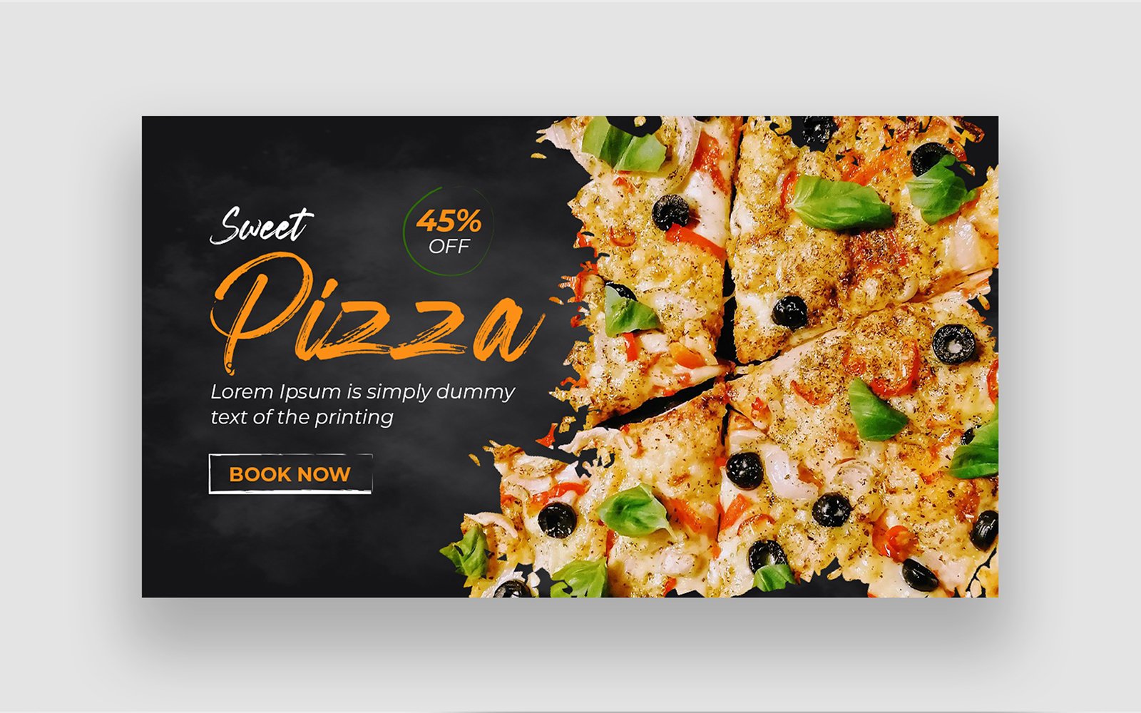 Pizza Delicious Food YouTube Thumbnail Design