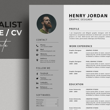 Cv Resume Resume Templates 293675