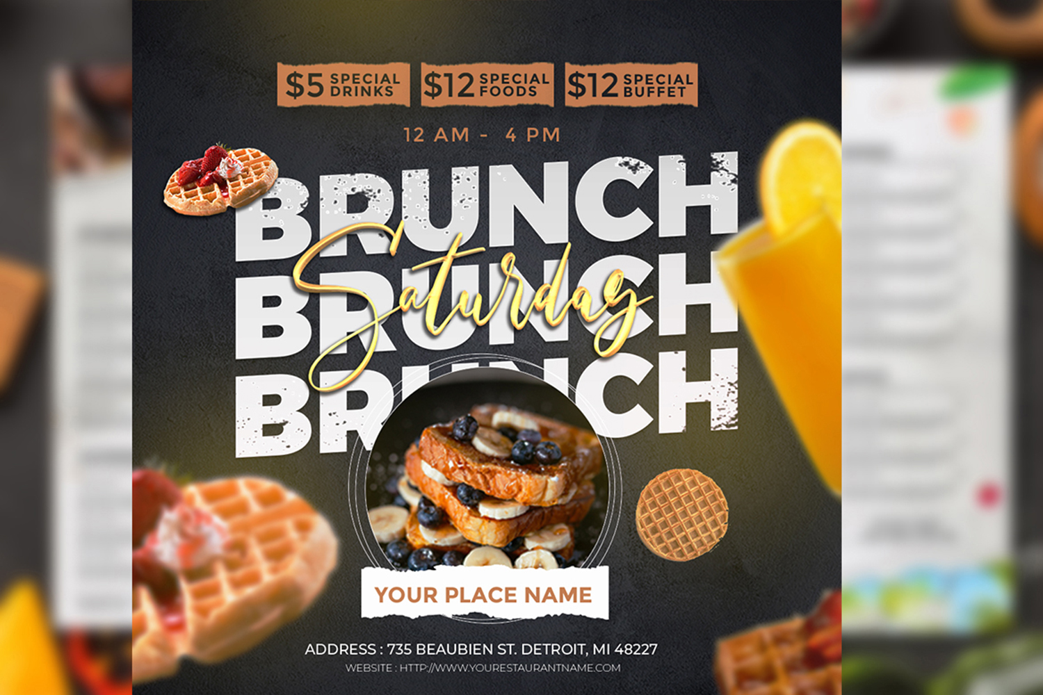 Brunch Flyer Template - Social Media