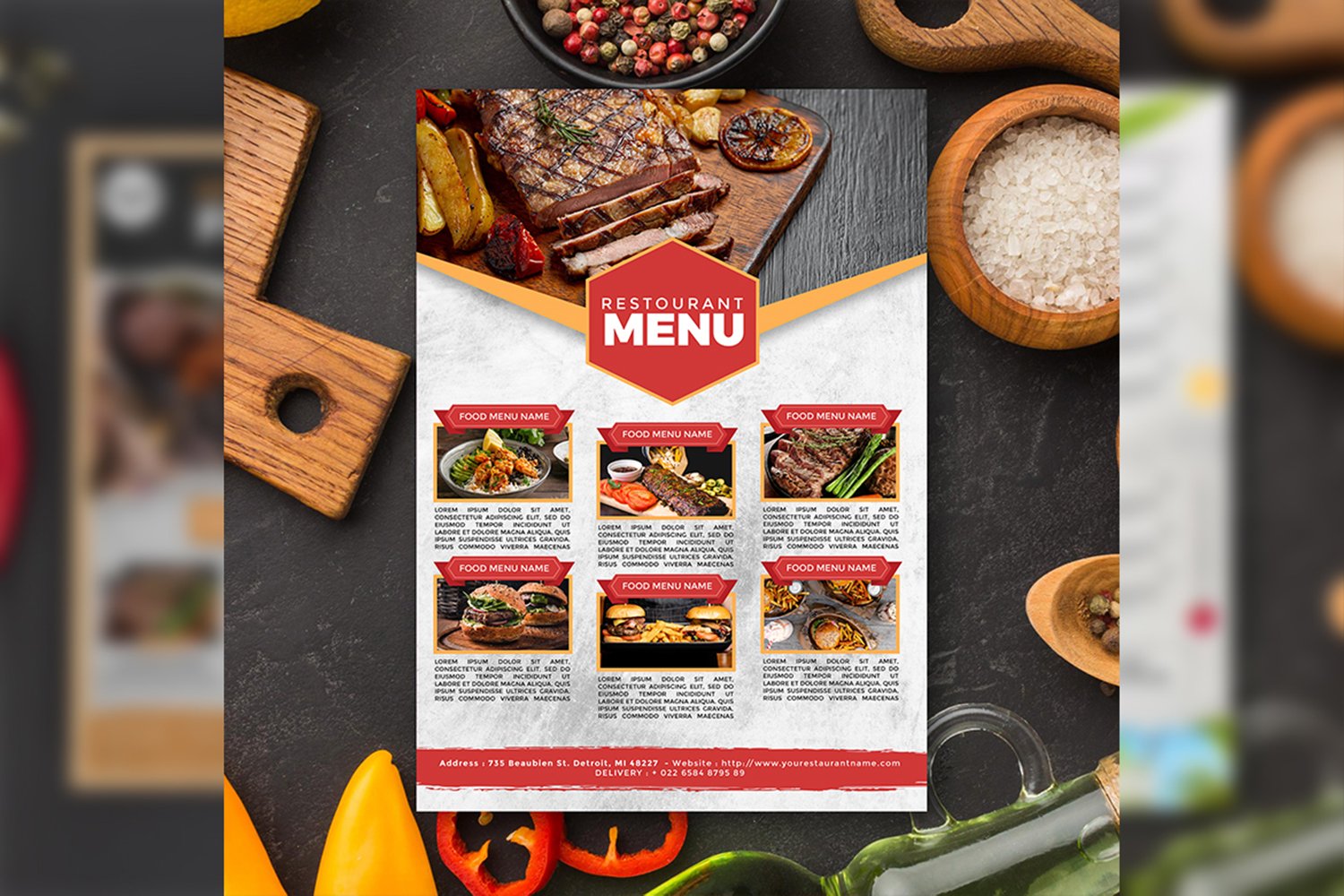 Elegant Food Menu - Flyer Template