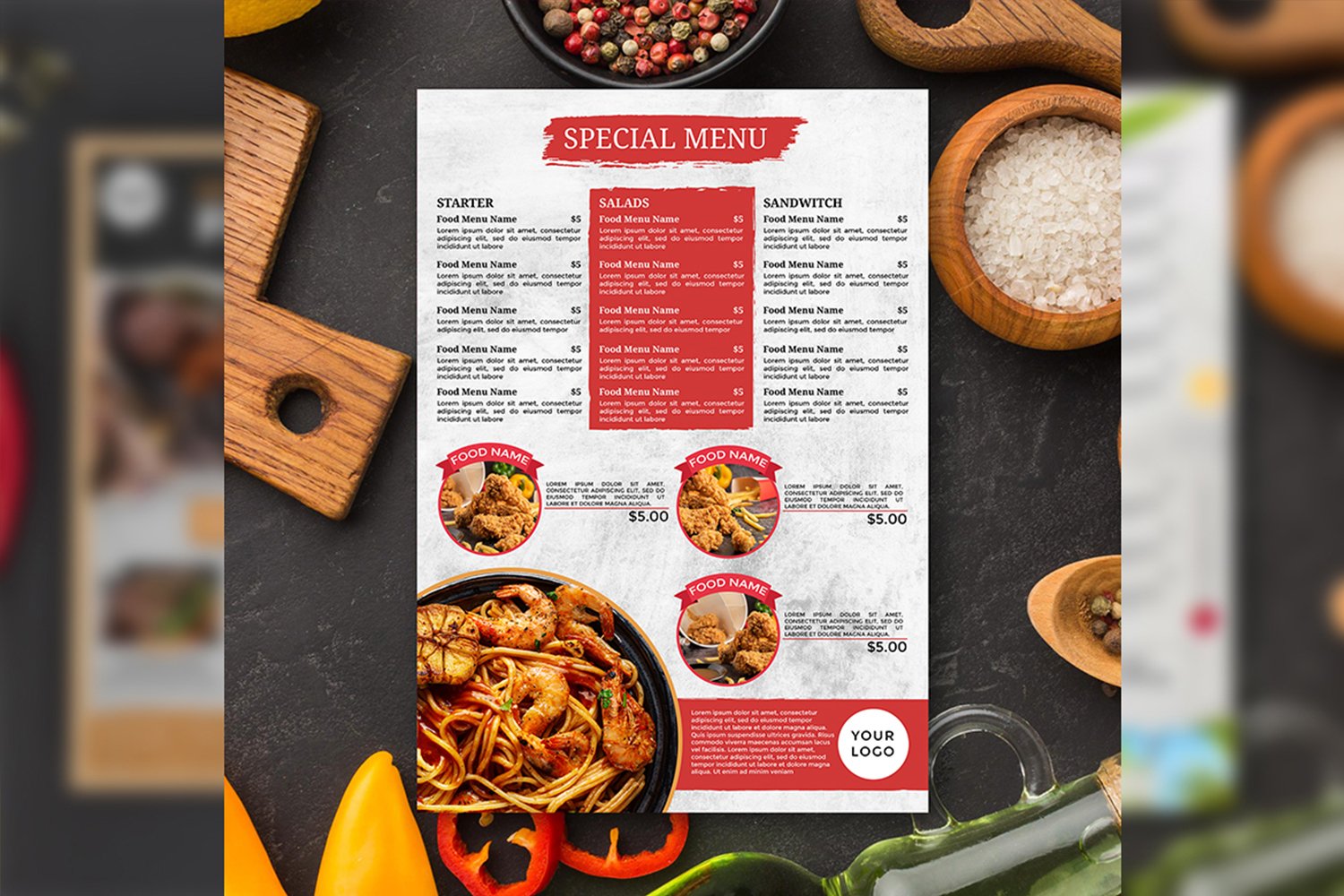 Modern Restaurant Menu Template#2