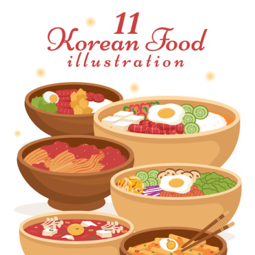 Food Korean Illustrations Templates 293922