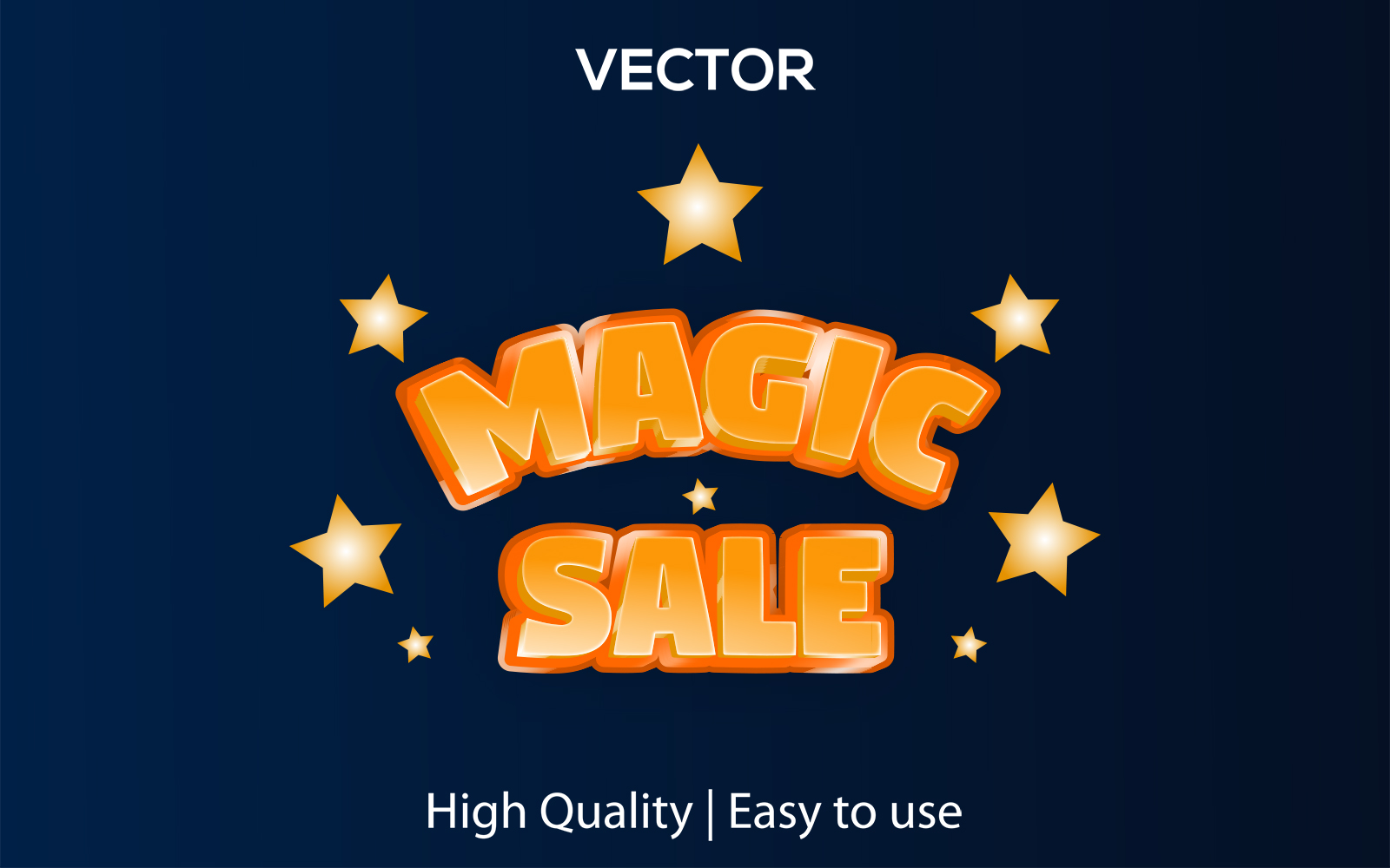Magic Sale | 3D Magic Sale | Realistic Text Style | Premium Editable Vector Text Effect