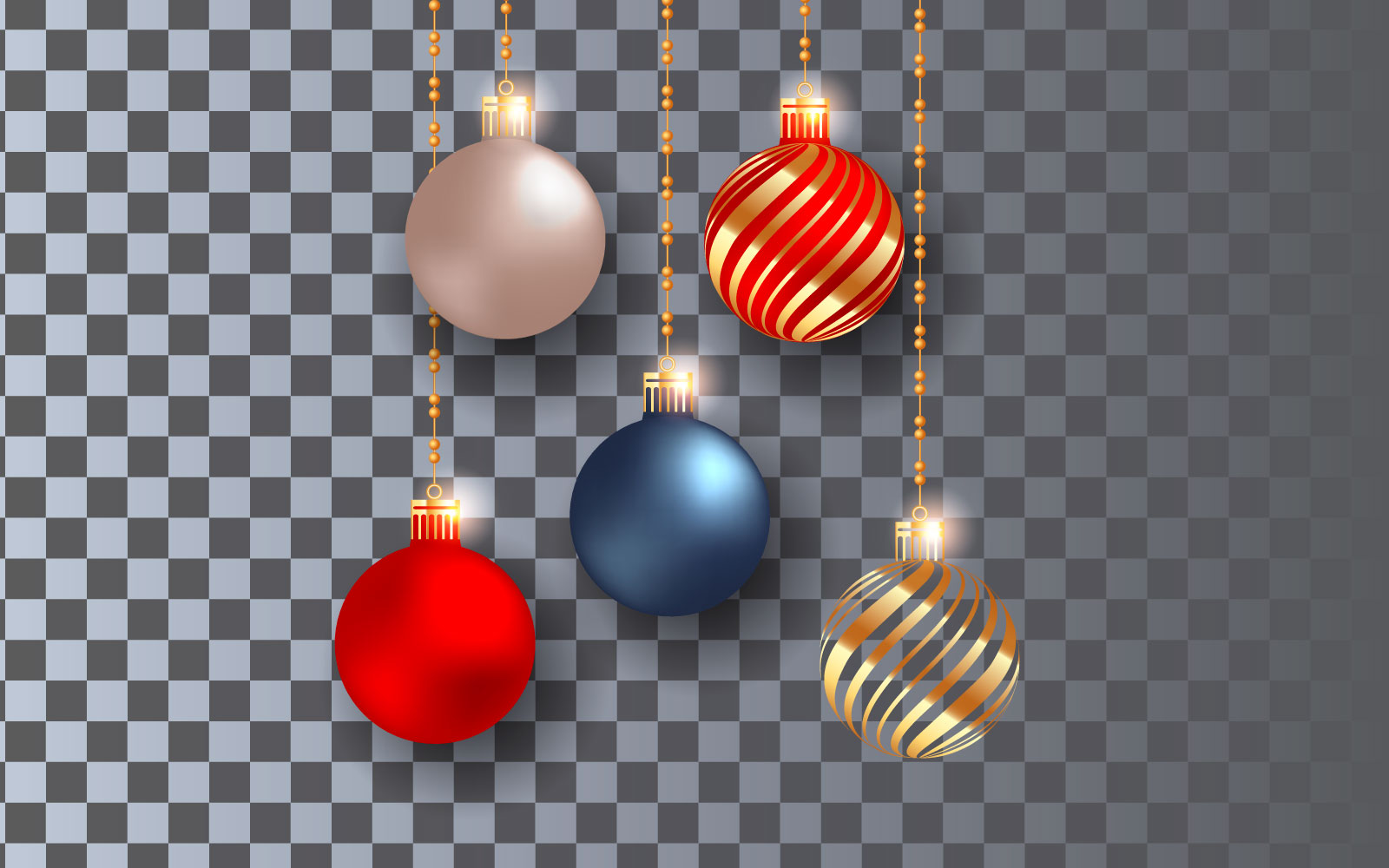 Merry  Christmas Balls Illustration