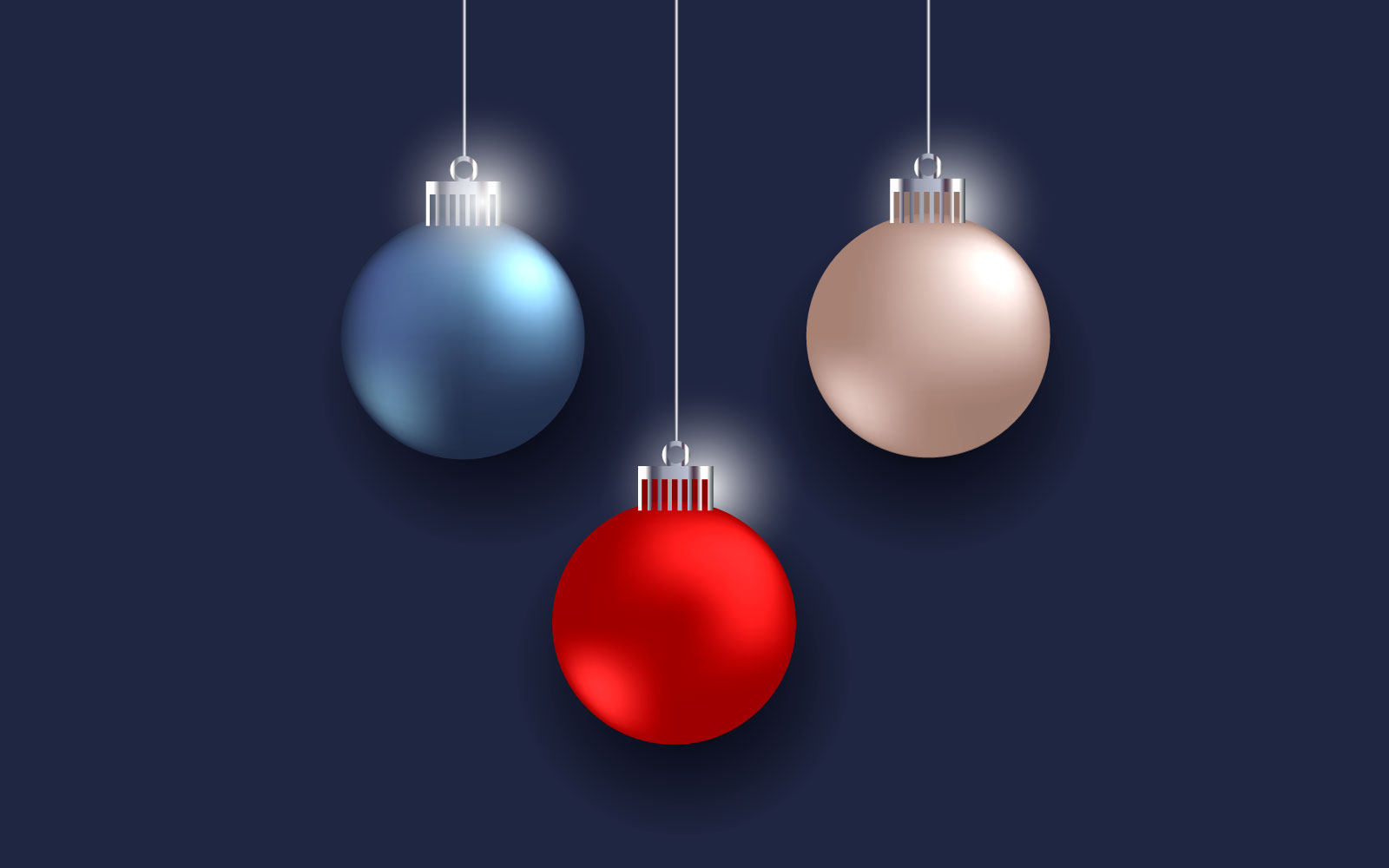 Christmas Balls  Collection And  Christmas Baubles On  Background