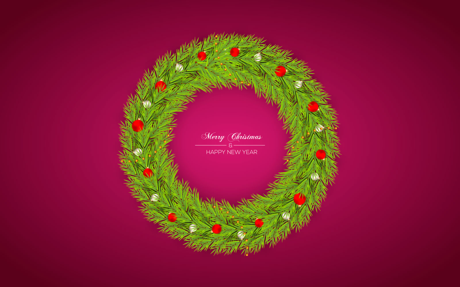 Christmas Wreath With Pine Branch Style