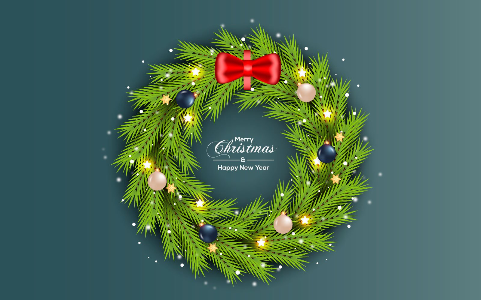 Christmas Wreath Vector Decoration Set Merry Christmas Text For Merry  Christmas