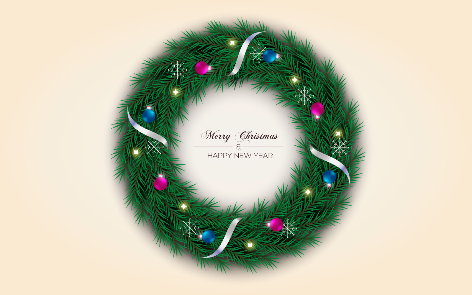 Christmas Wreath Vector Decoration Set  Christmas  For  Greeting Card