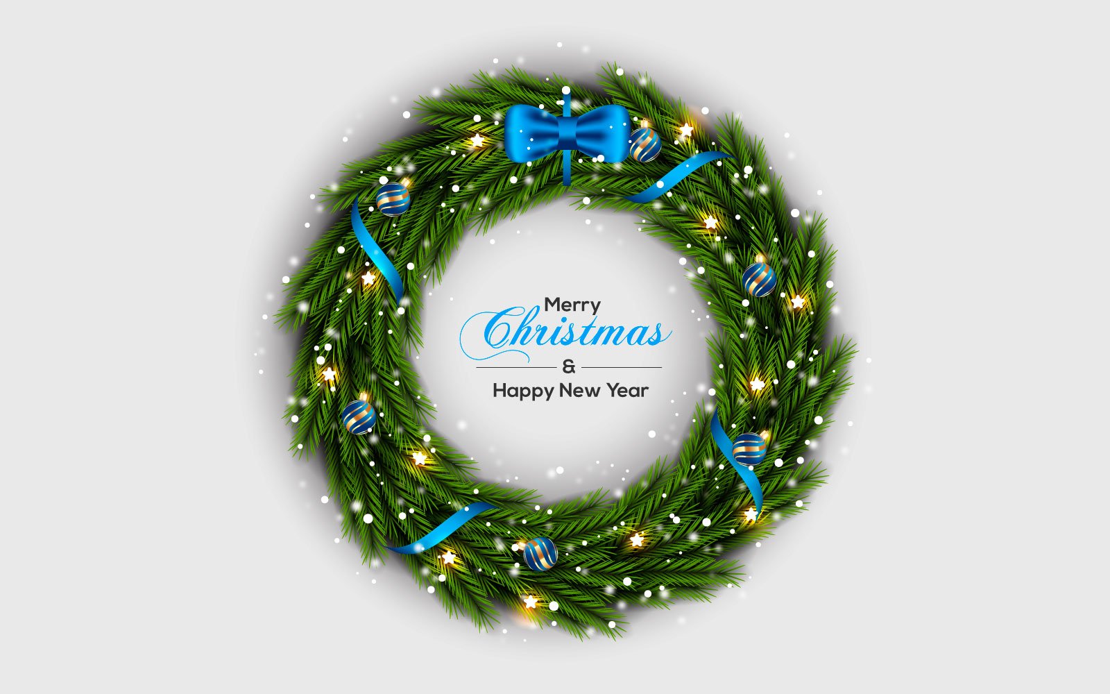 Christmas Wreath Vector Decoration