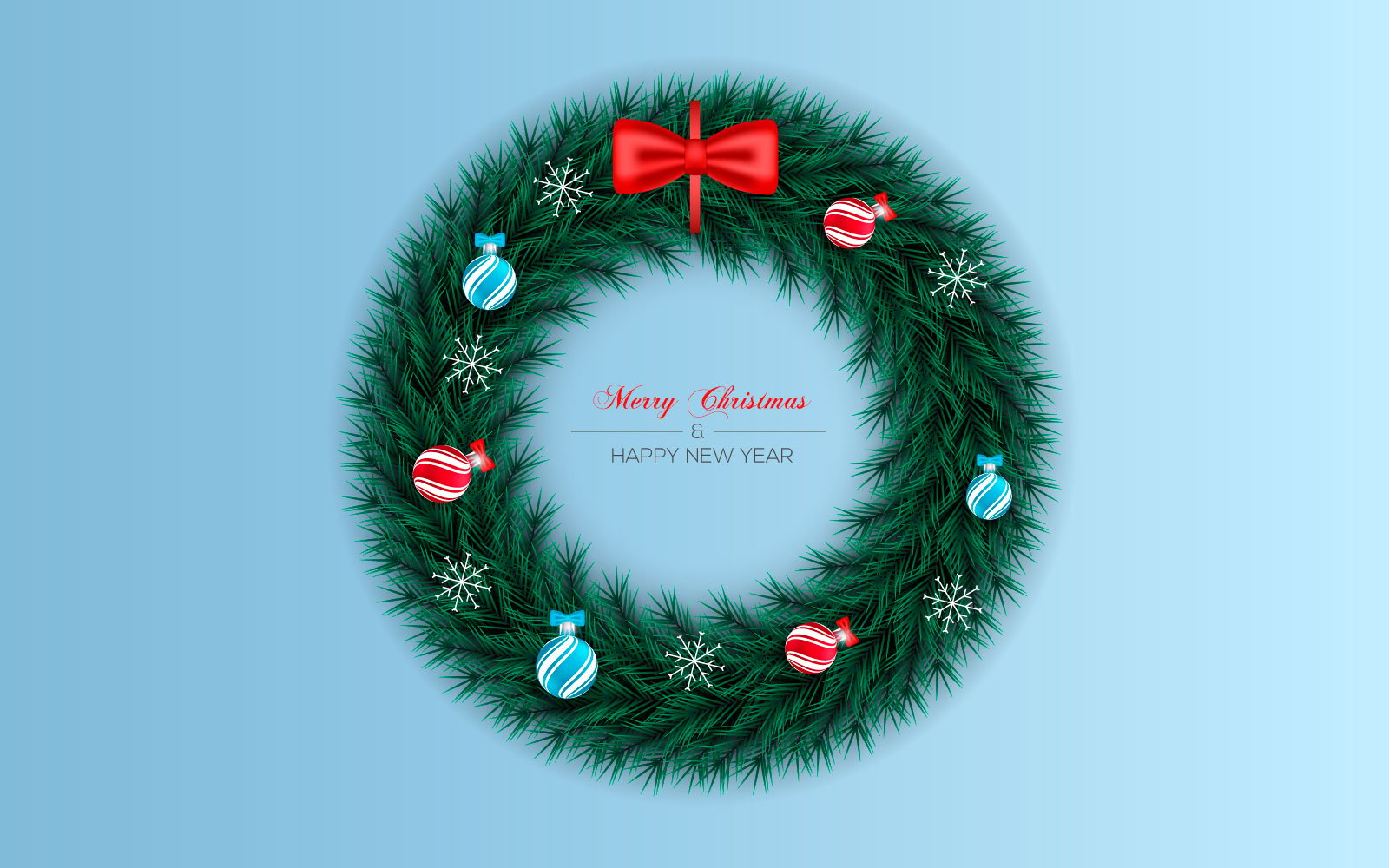 Christmas Wreath Decoration With Pine Branch Christmas Red Ball And  Star