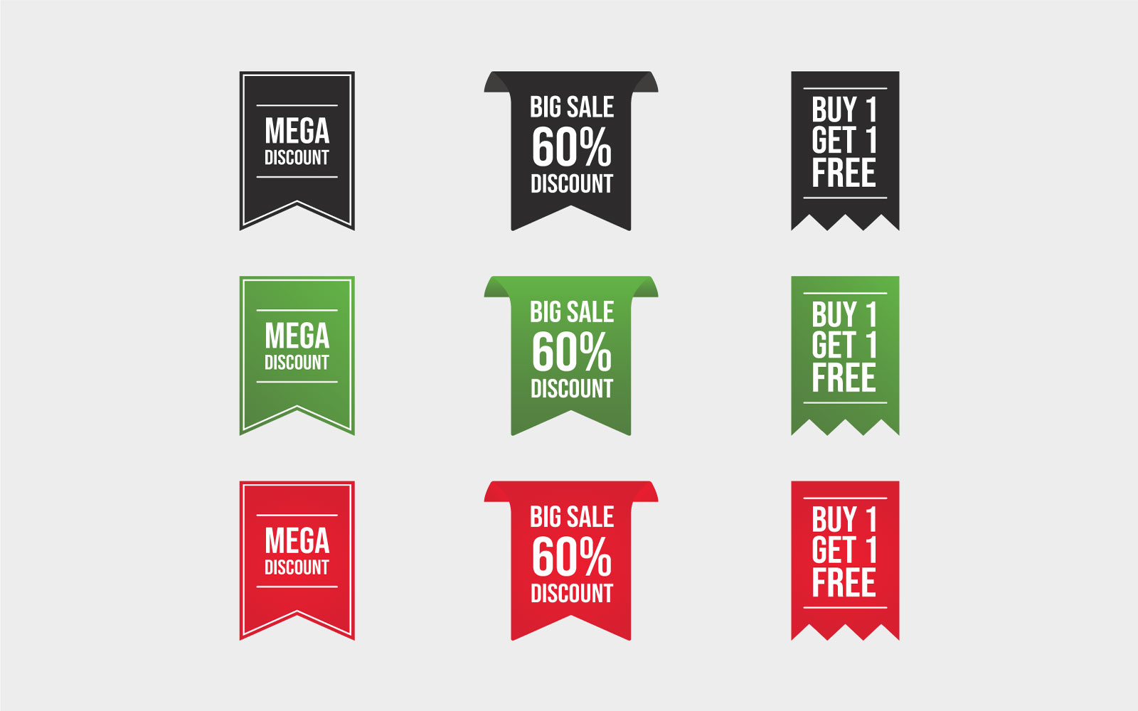 Mega Discount Offer Badge Vector