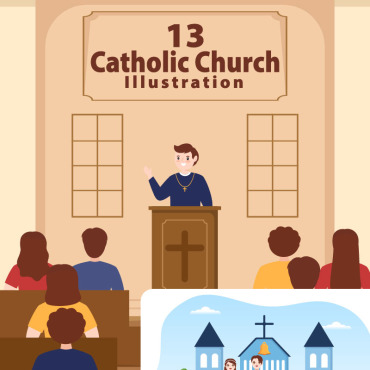 Priest Catholic Illustrations Templates 294326