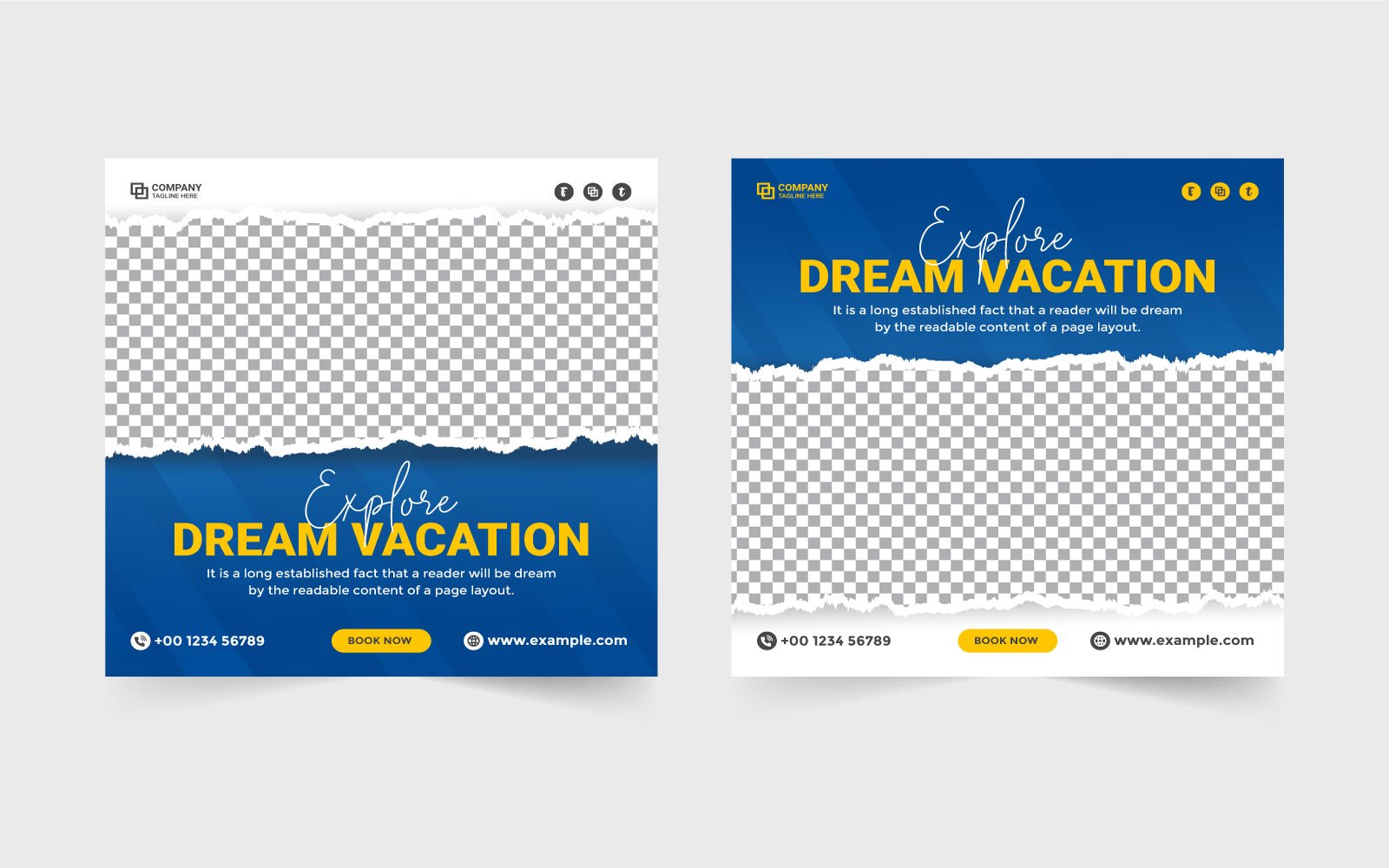 Travel Agency Social Media Post template