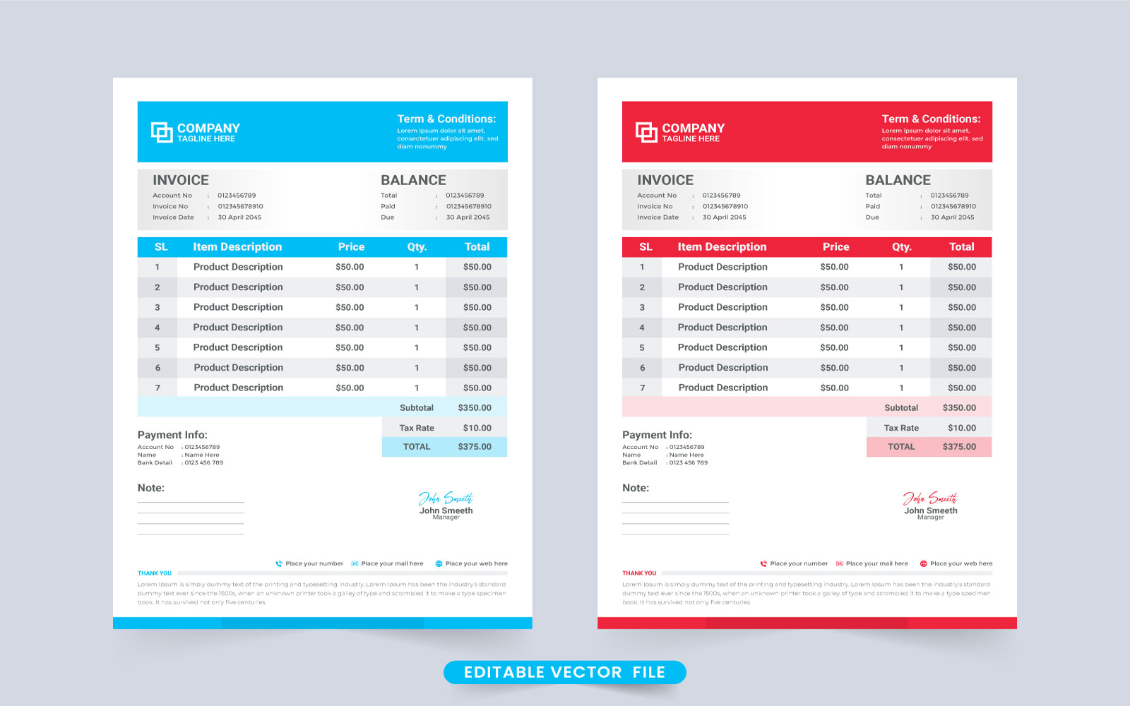 Minimal Payment Invoice Receipt Vector