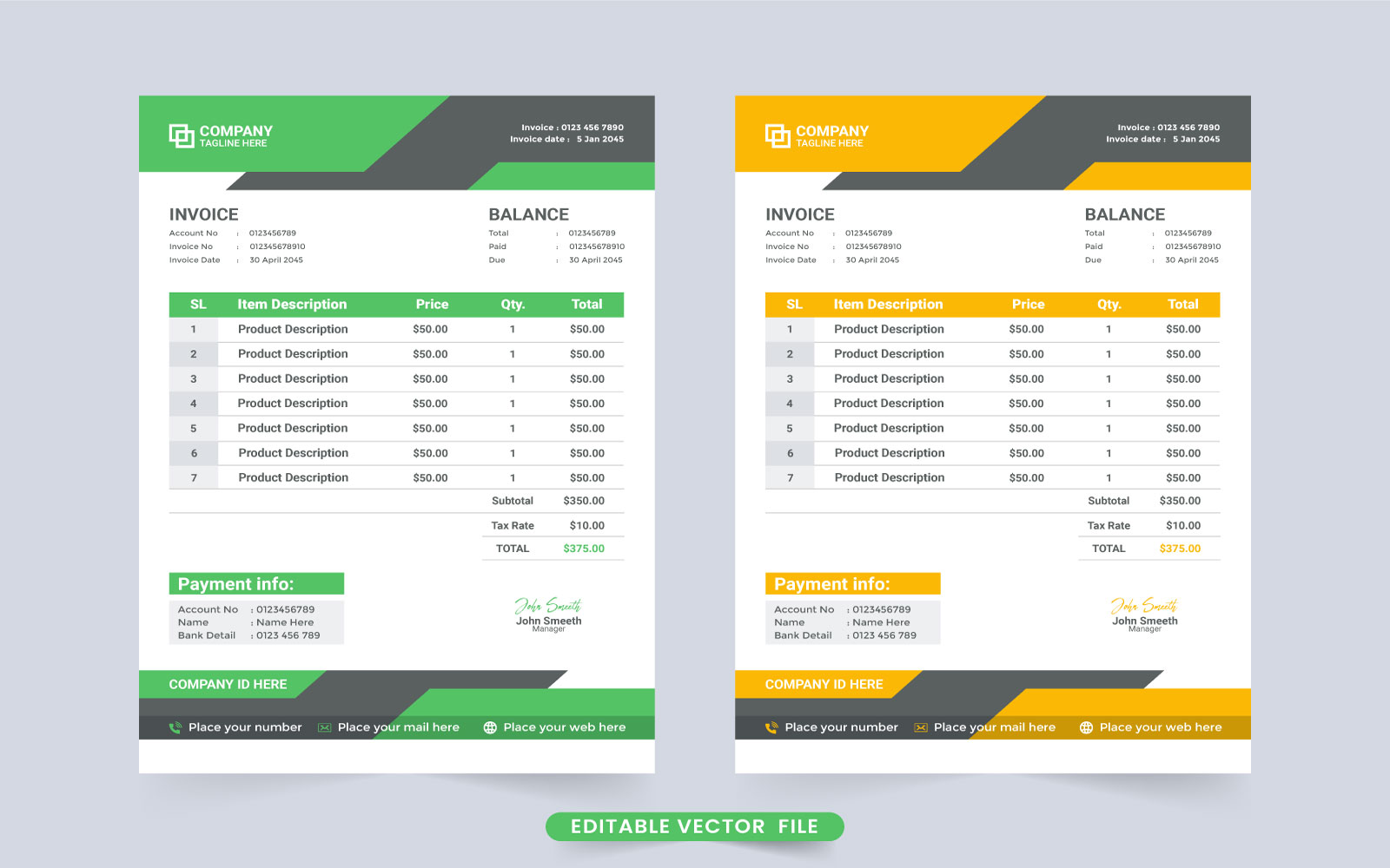 Creative Payment Receipt Template Vector