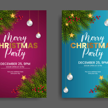 Flyer Christmas Illustrations Templates 294568