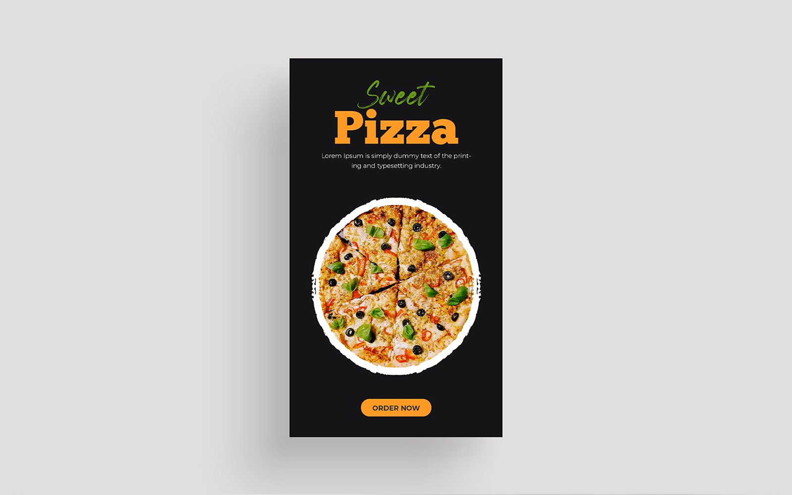Pizza social media story design
