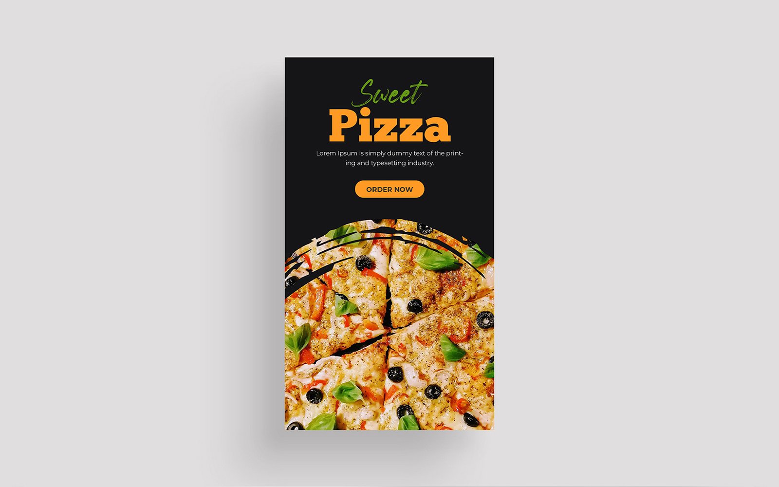 Pizza facebook story design
