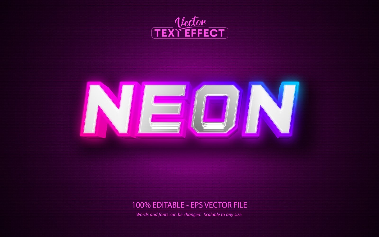 Neon - Editable Text Effect, Colorful Neon Lights Text Style, Graphics Illustration
