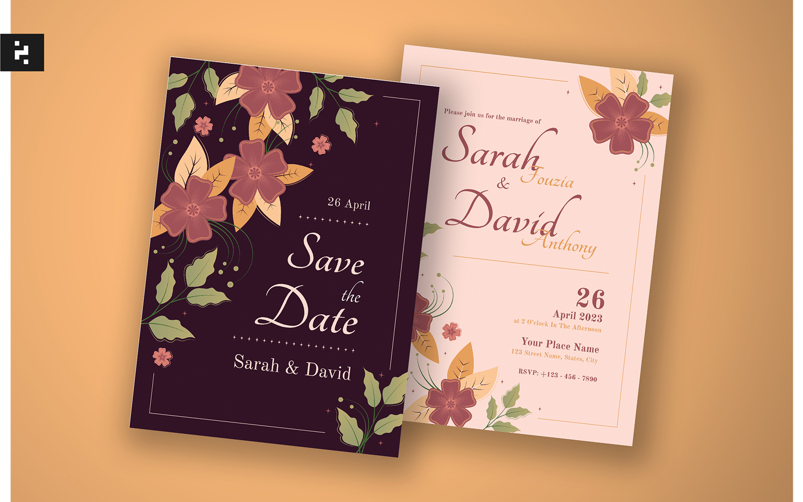 Flower Wedding Invitation