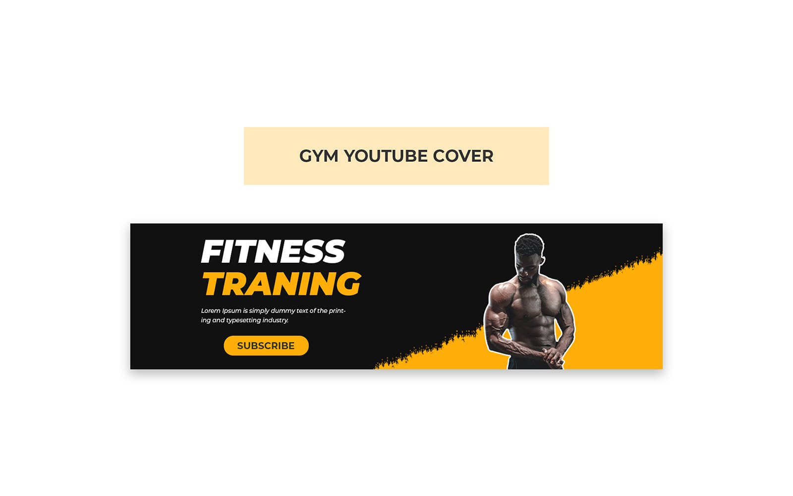 Fitness Gym YouTube Cover Header Template
