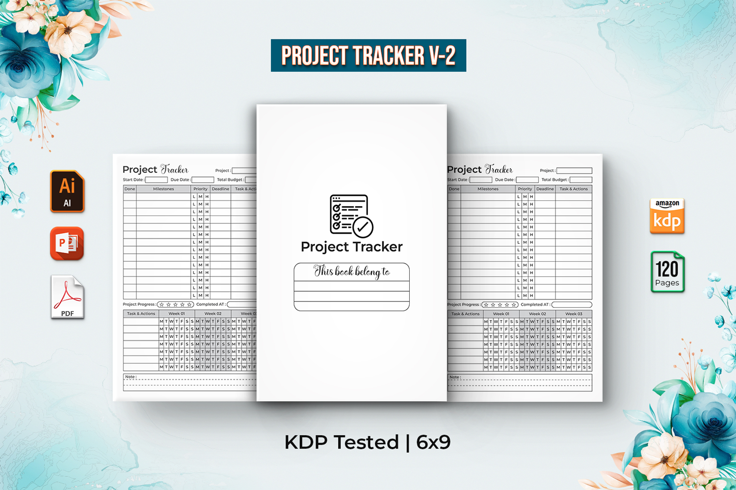 Editable Project Planner 2023 - KDP Interior V-2
