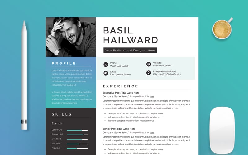 Resume Template with Sidebar