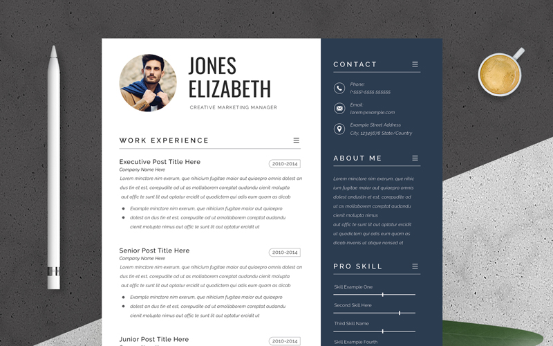 Clean Resume Template with Print