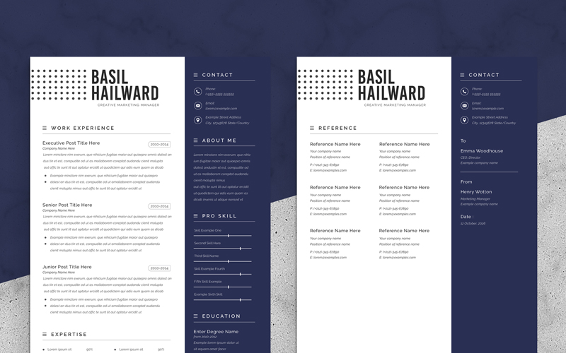 Clean Resume Template with A4 Size