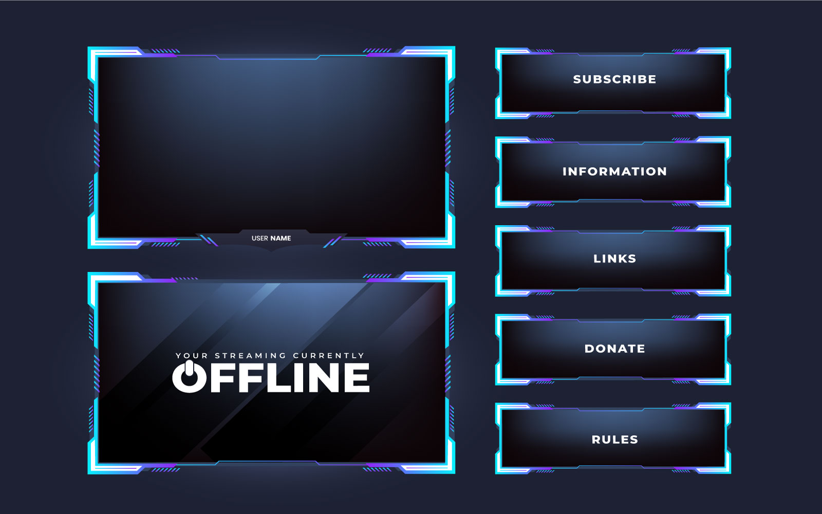 Streaming overlay gaming background