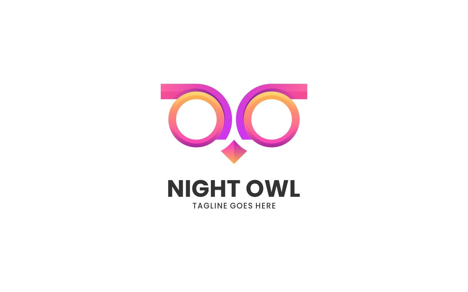 Night Owl Gradient Logo Style 1