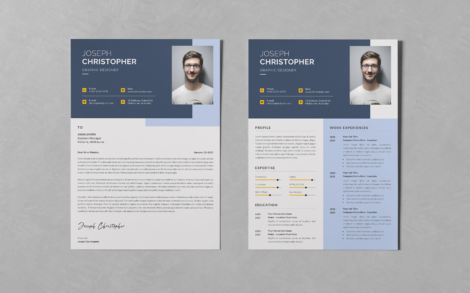 Resume/CV PSD Design Templates Vol 106