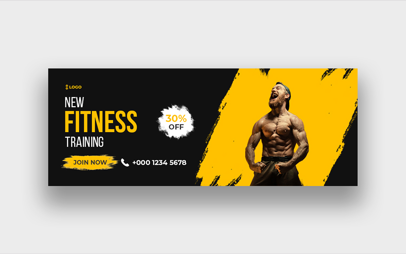 Gym Social Media Cover Photo Template