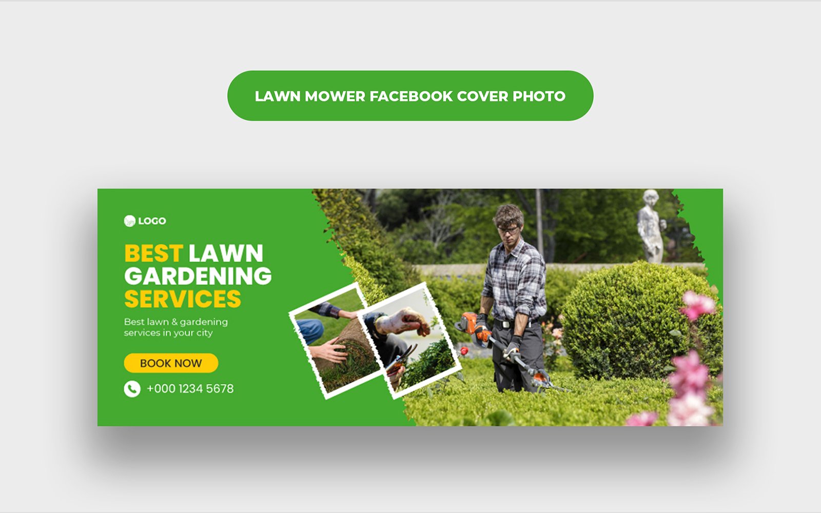 Lawn Mowing Social Media Cover Photo Web Banner