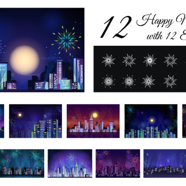 New Year Illustrations Templates 295219
