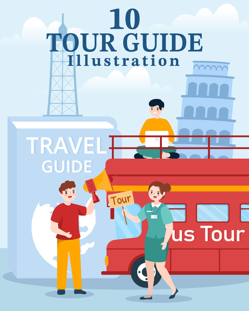 10 Travel Guide and Tour Illustration